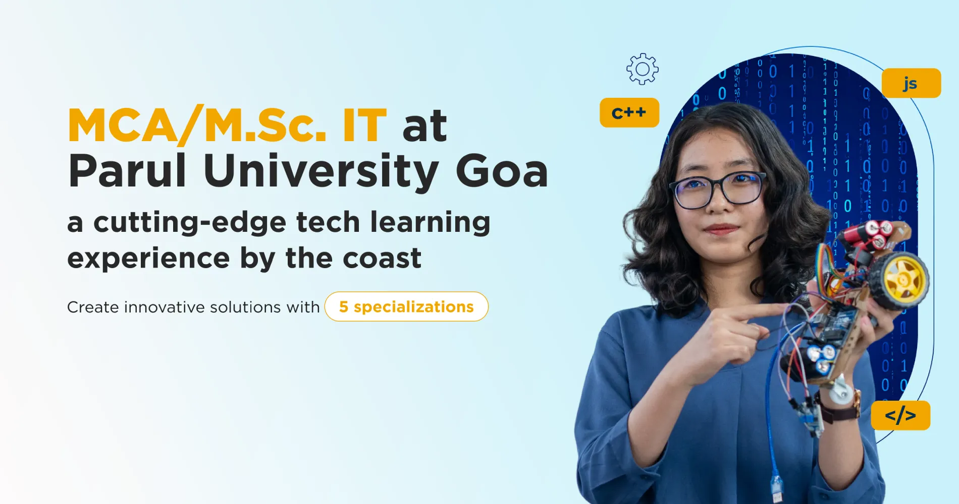 MCA/M.sc. IT at Parul University Goa